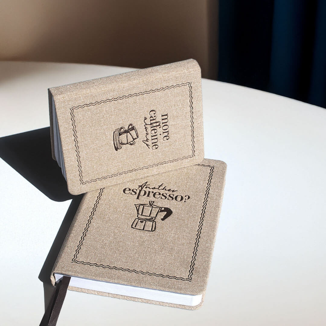 Linen Notebook A5 / A6_Light Coffee