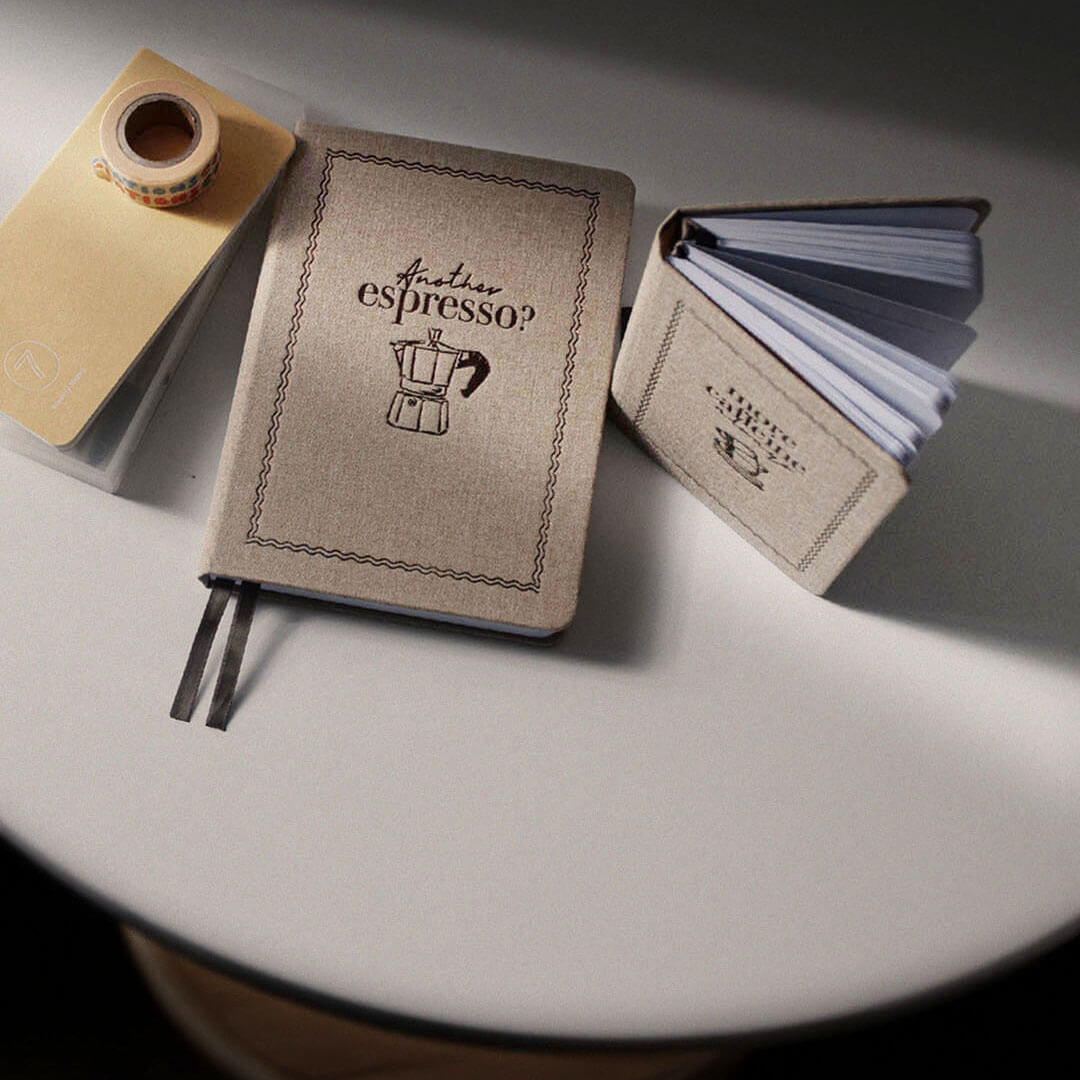 Linen Notebook A5 / A6_Light Coffee