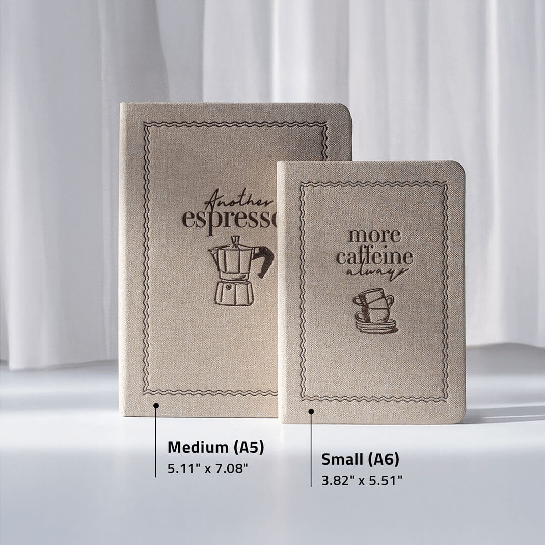 Linen Notebook A5 / A6_Light Coffee