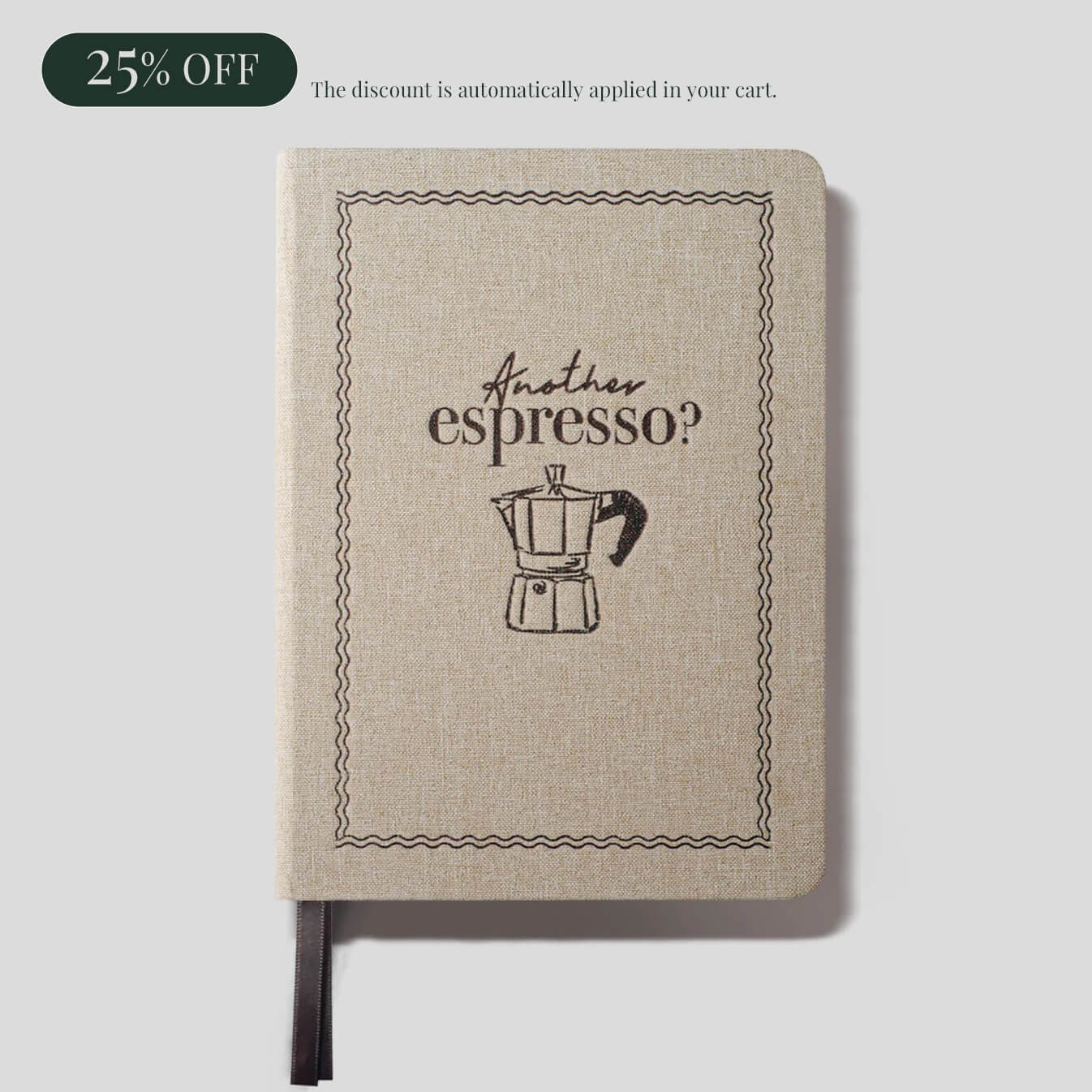 Linen Notebook A5 / A6_Light Coffee