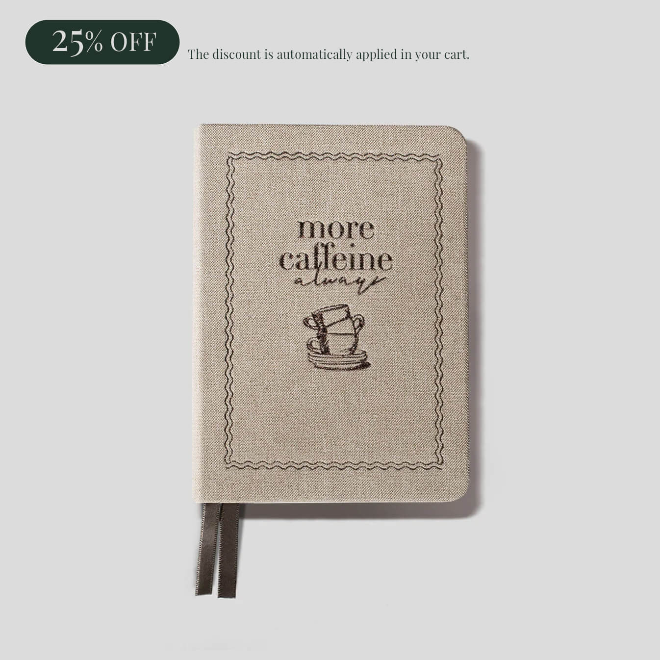 Linen Notebook A5 / A6_Light Coffee