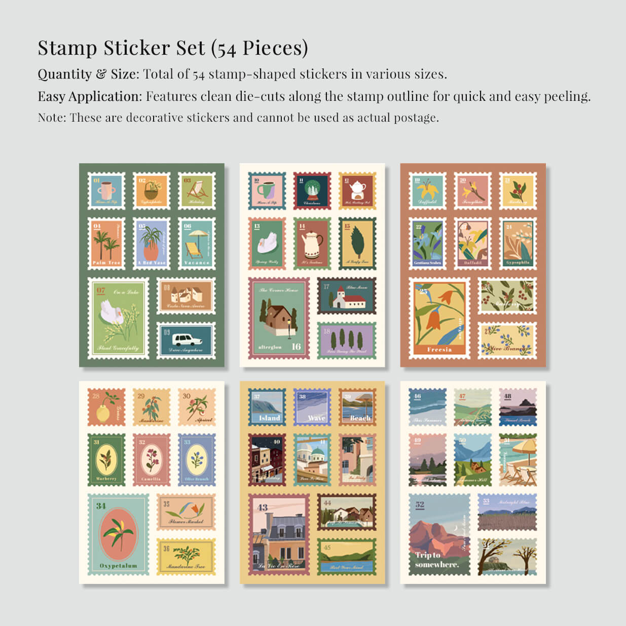 Afterglow Stamp Sticker Set