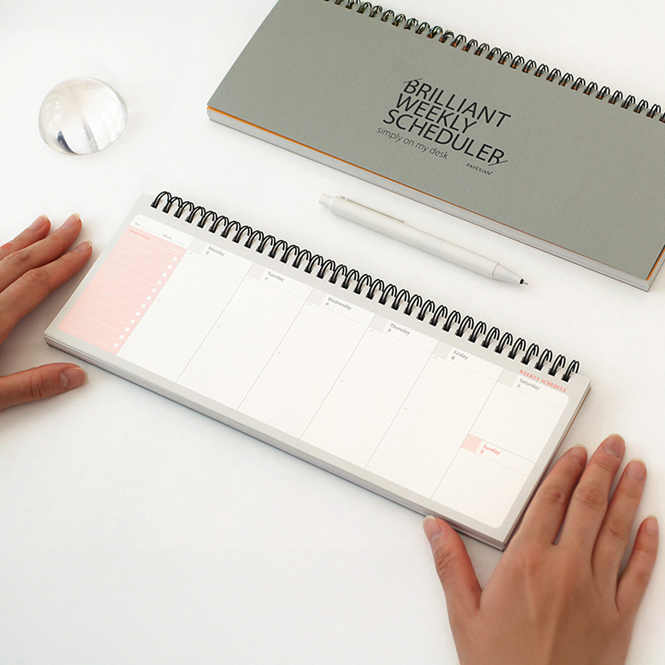 Brilliant Weekly Scheduler_Vintage Red