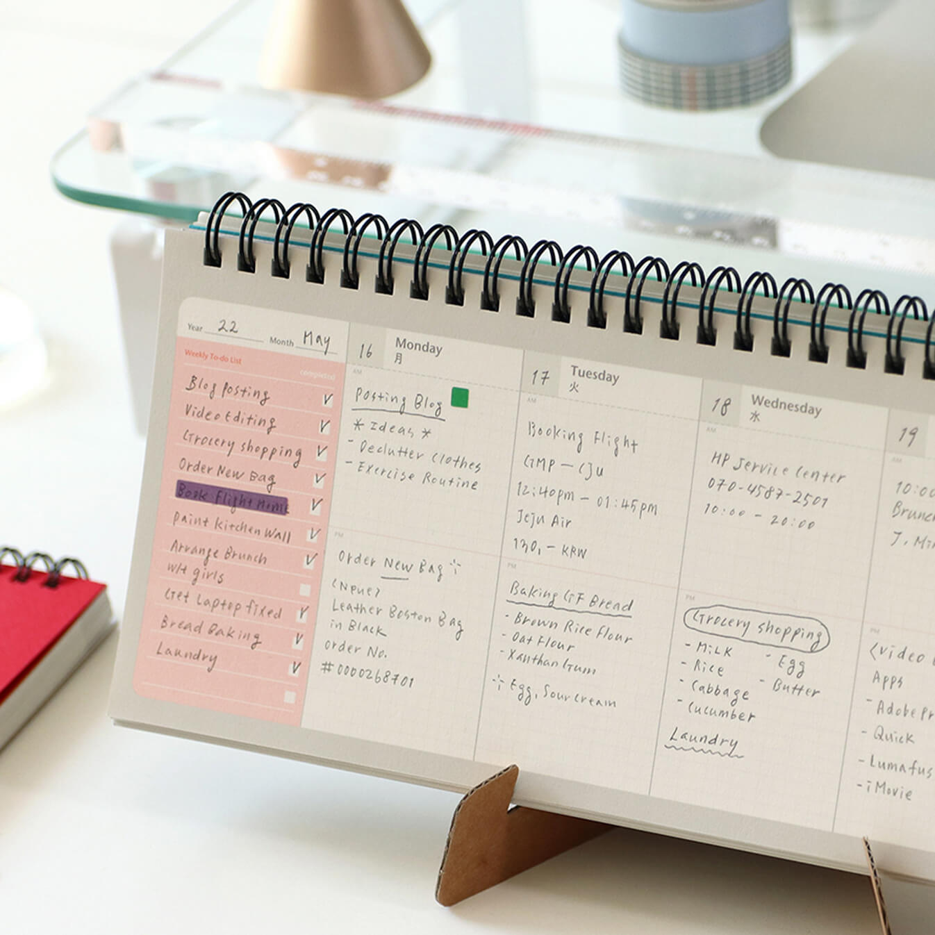 Brilliant Weekly Scheduler_Vintage Red