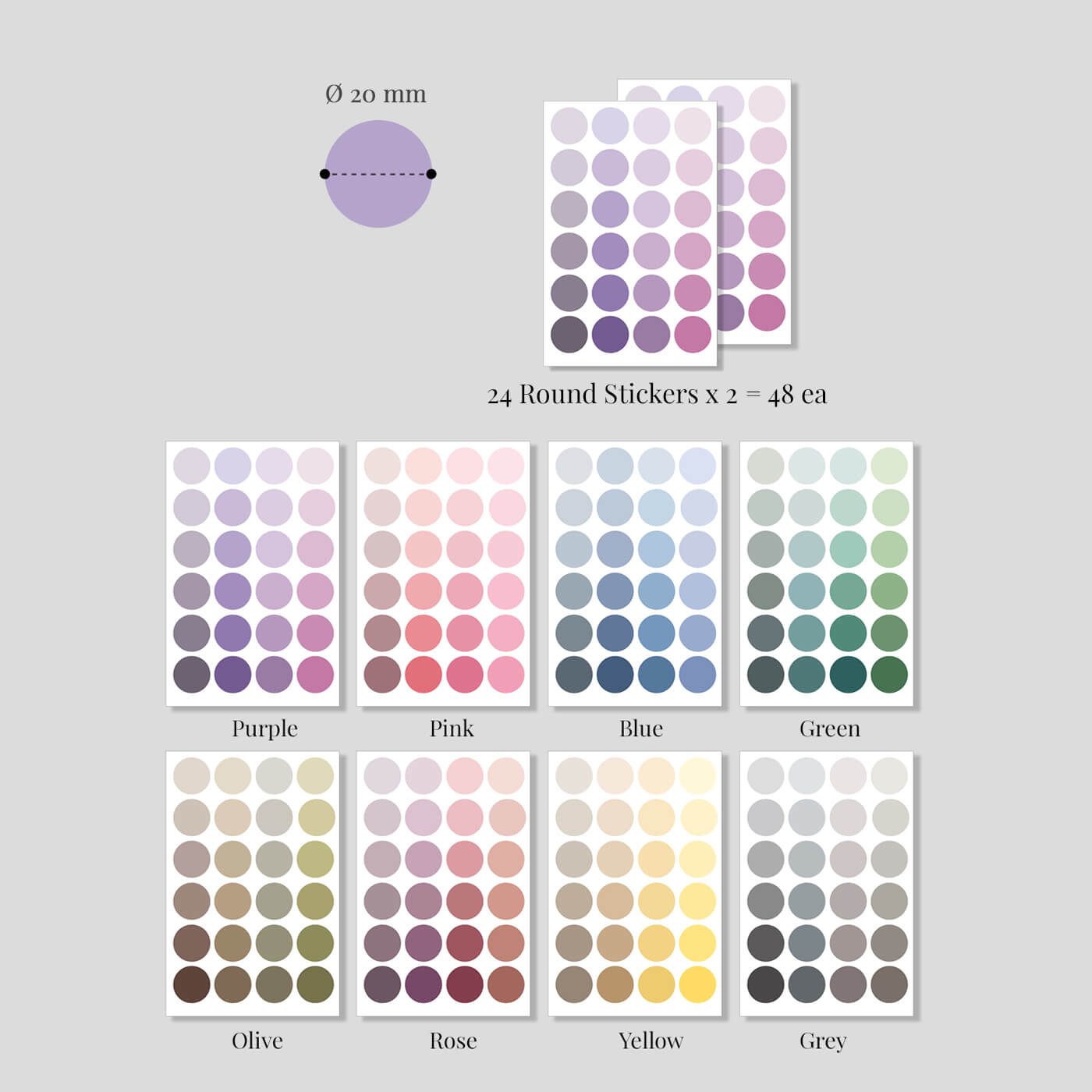 Color Palette Sticker_Round