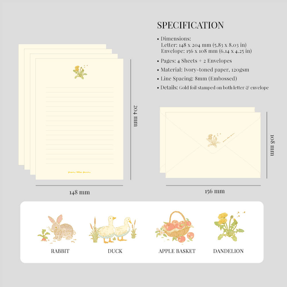 From the farm letter set