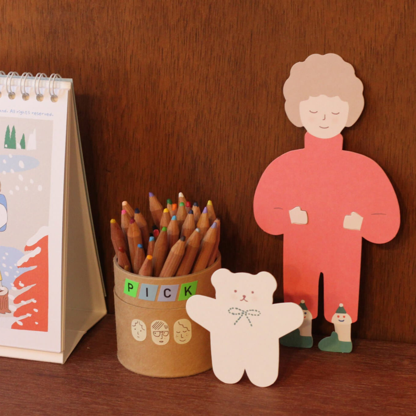 Bear Hug Greeting Card Set_Red