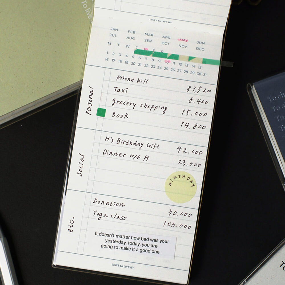 Lists to Live By 3_Row Handy Planner_Butter