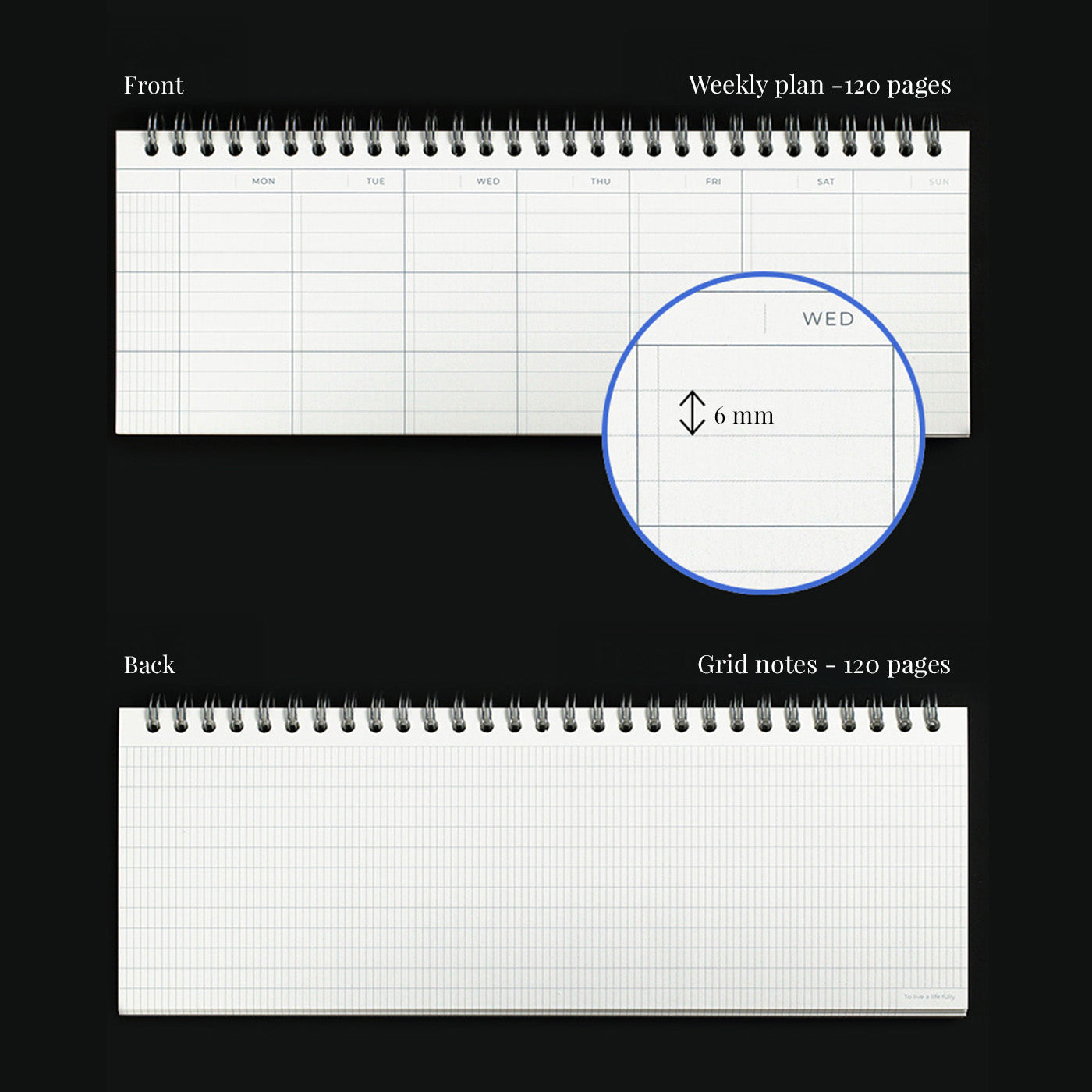 Lists to Live By 3-Row Weekly Scheduler_Pistachio