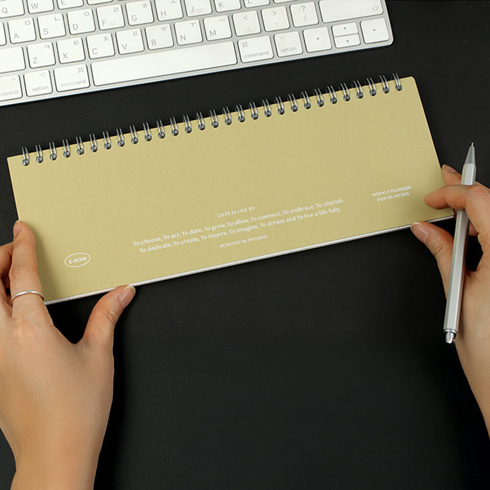 Lists to Live By 3-Row Weekly Scheduler_Pistachio