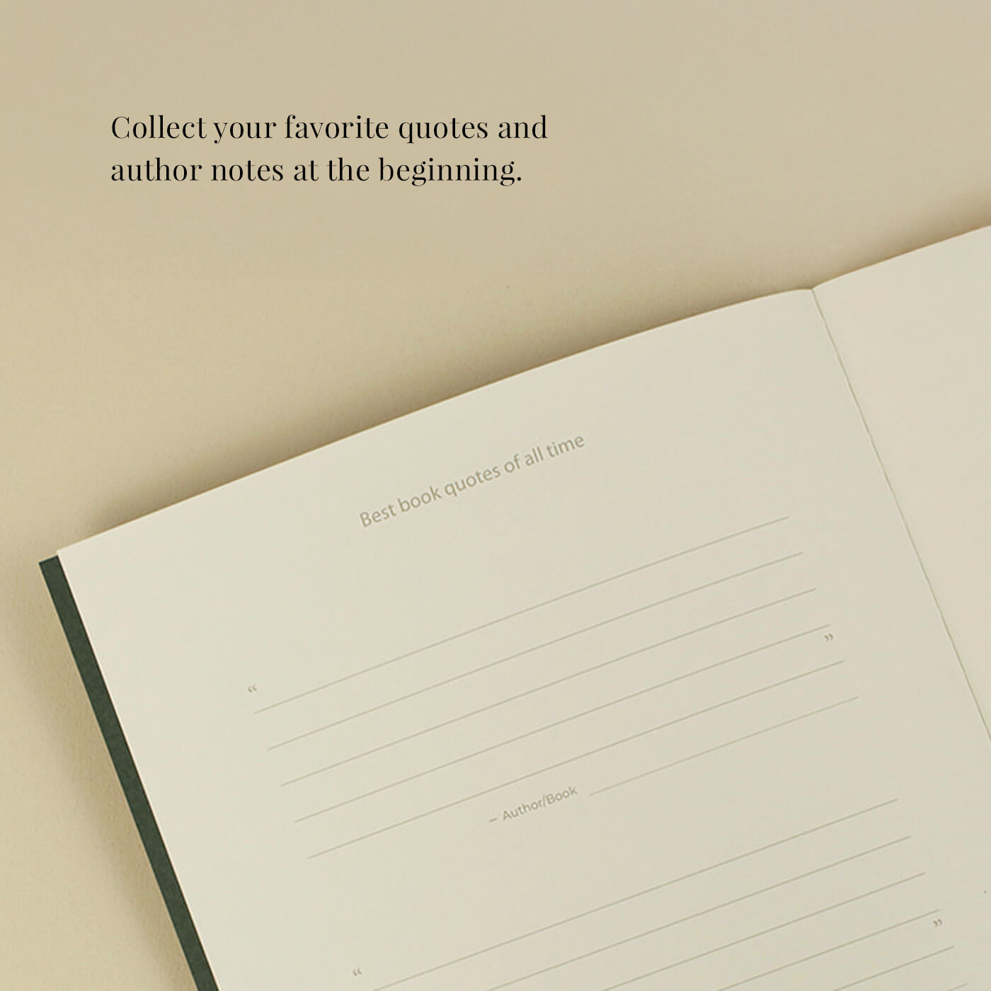 Reading Journal Slim_Pine Green