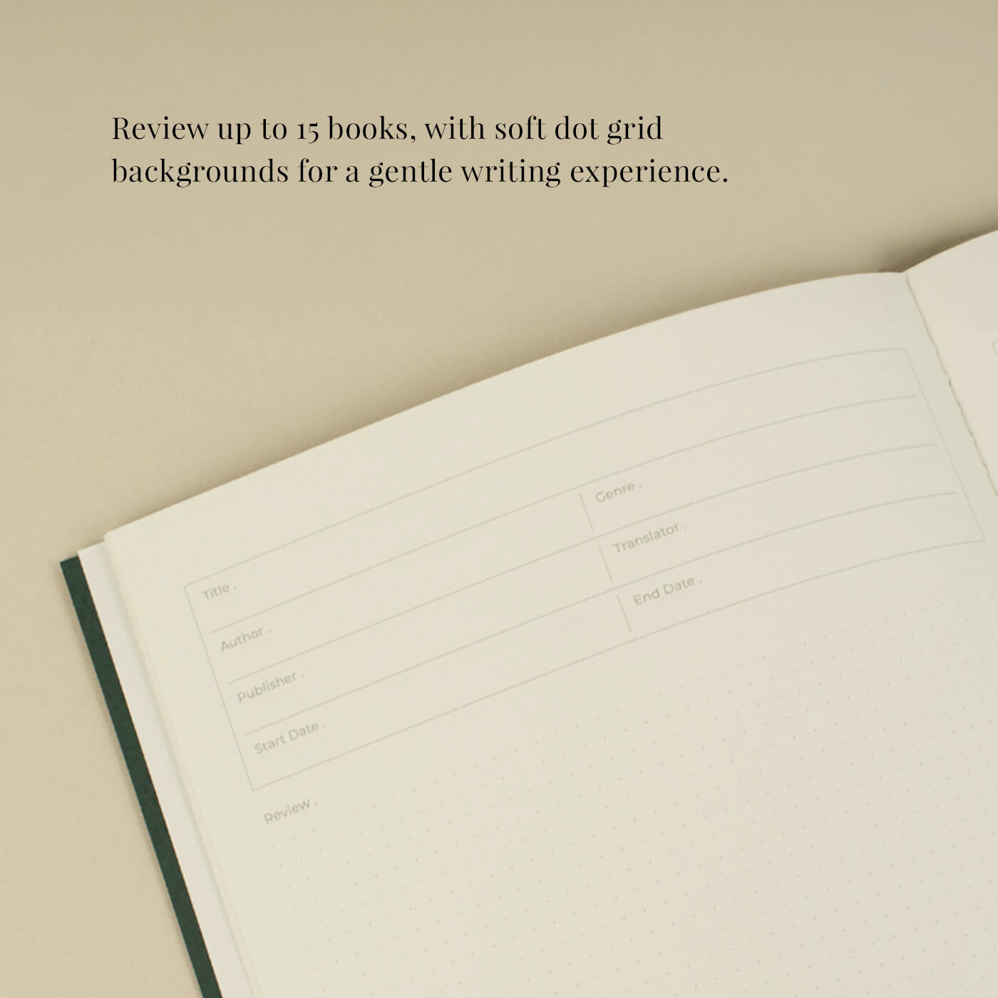 Reading Journal Slim_Pine Green