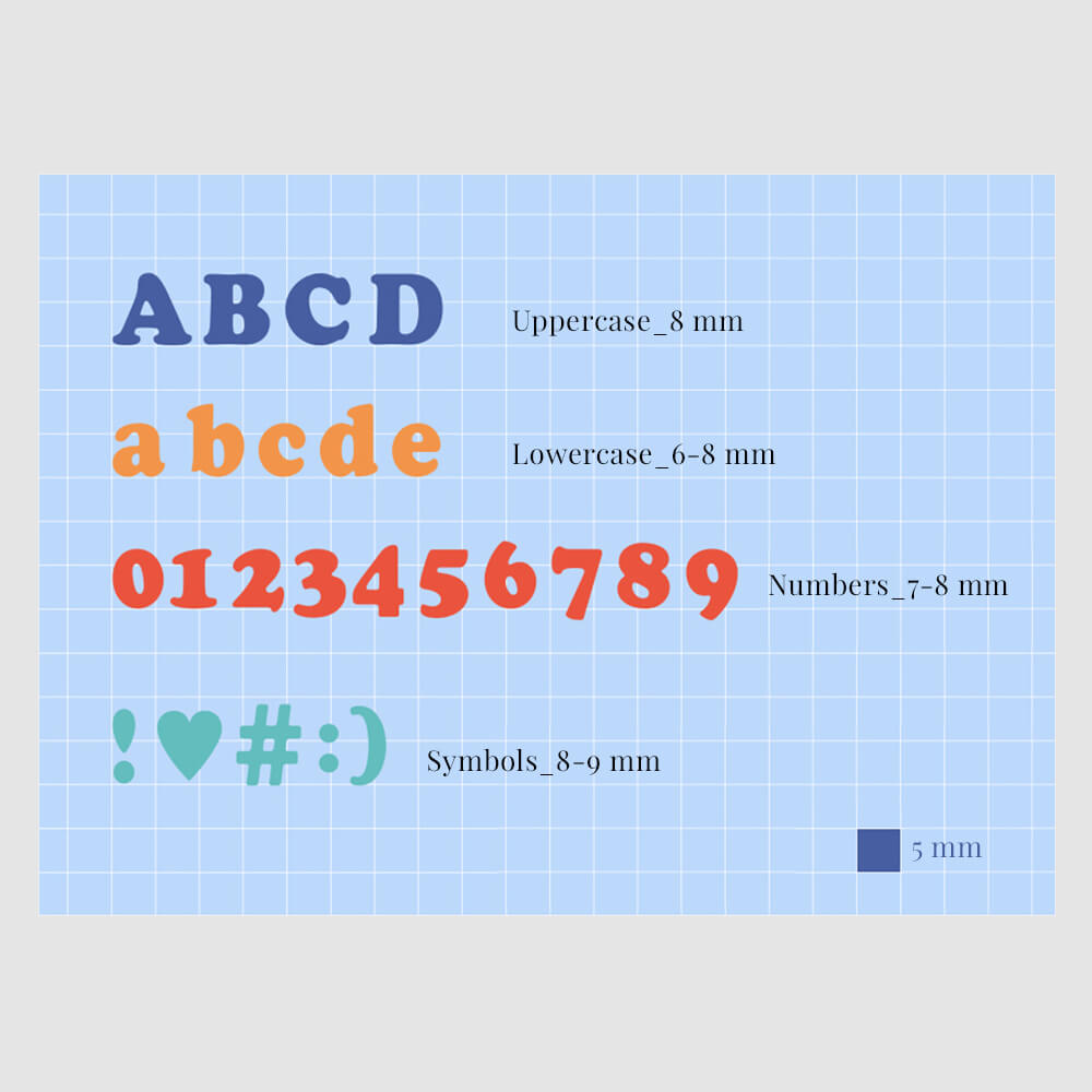 Roly Poly Alphabets & Numbers Sticker