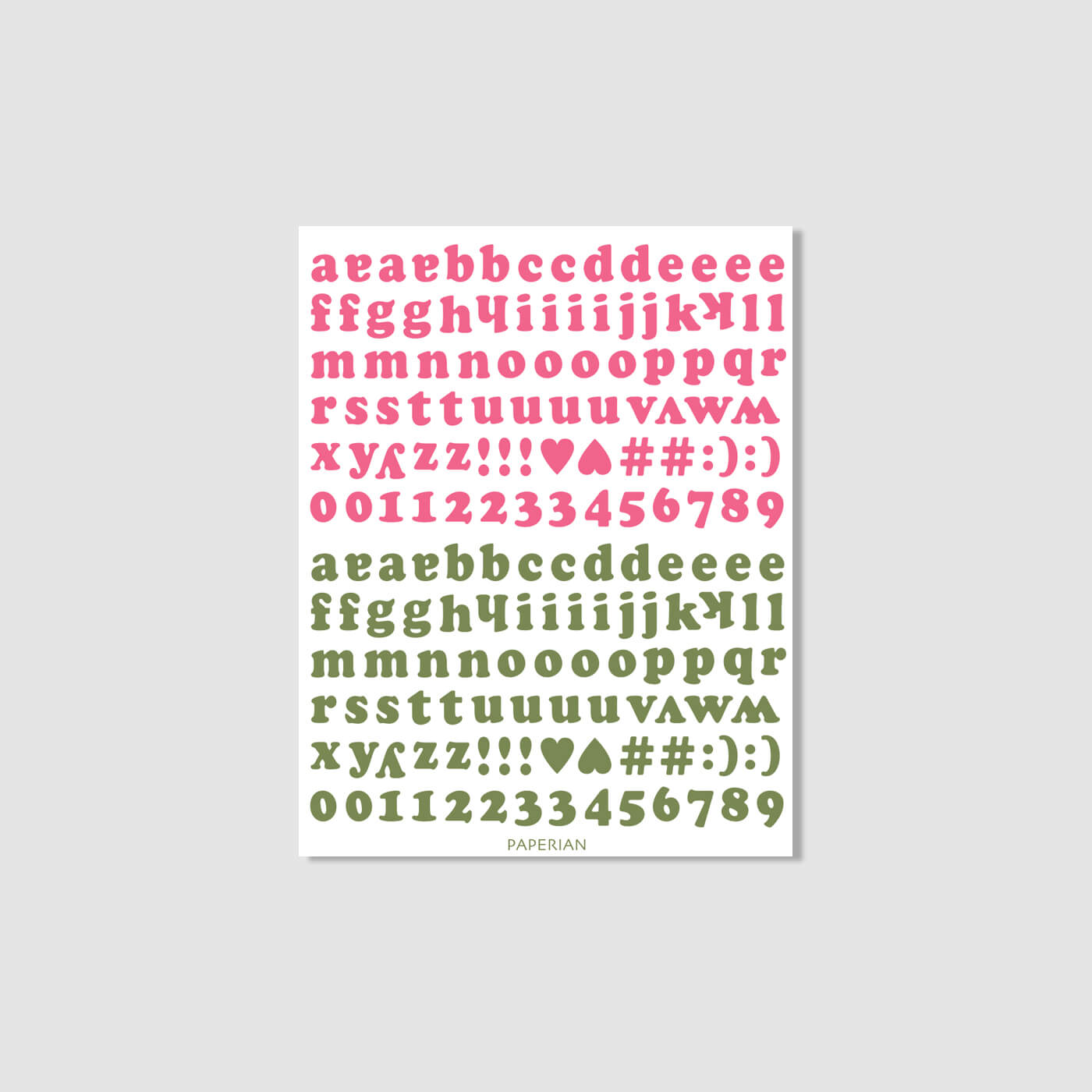 Roly Poly Alphabets & Numbers Sticker