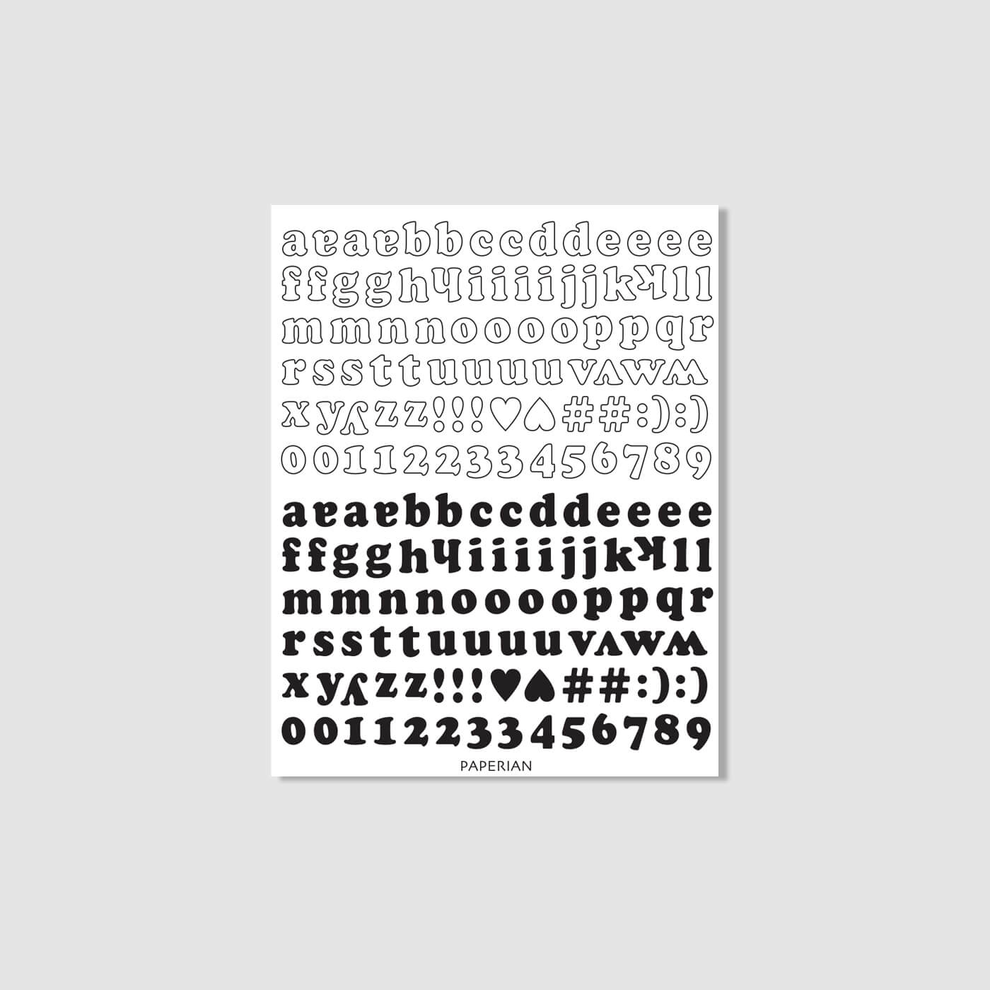 Roly Poly Alphabets & Numbers Sticker