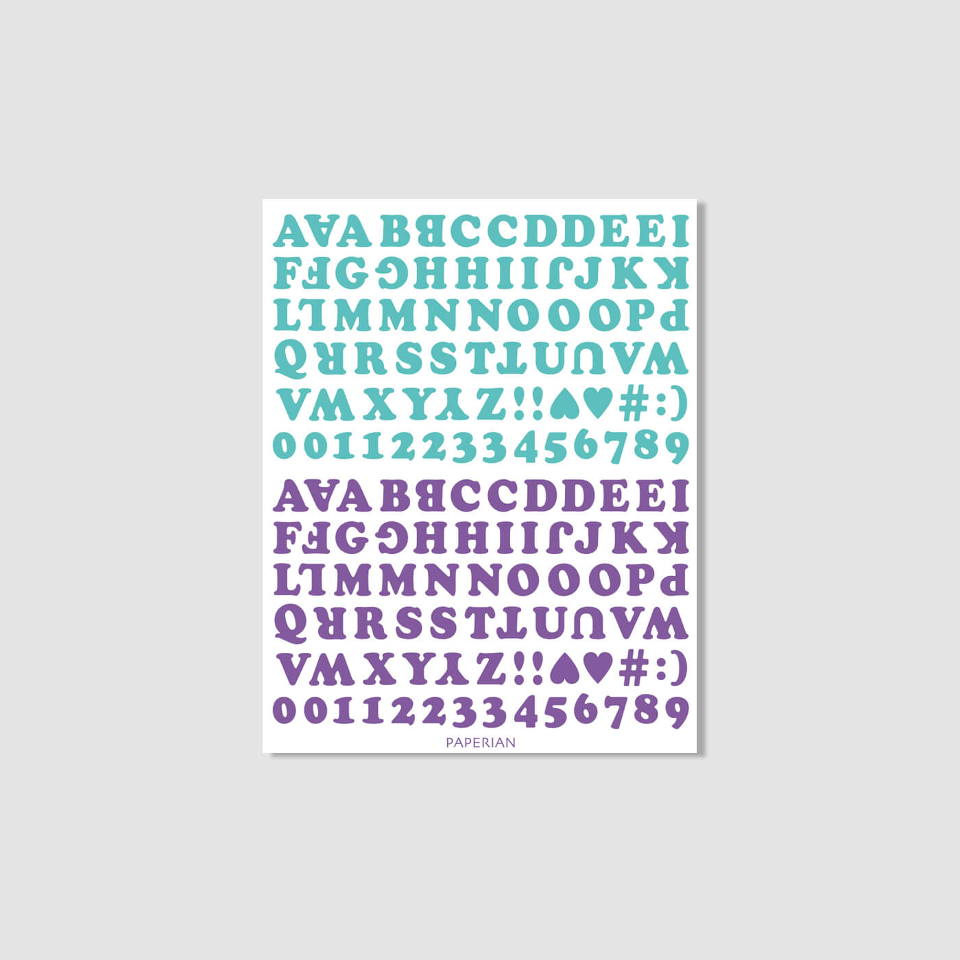 Roly Poly Alphabets & Numbers Sticker