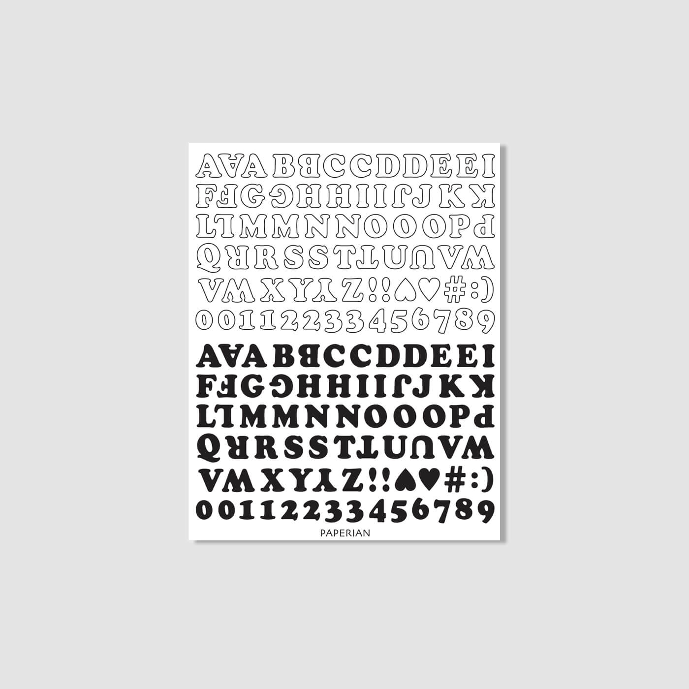 Roly Poly Alphabets & Numbers Sticker
