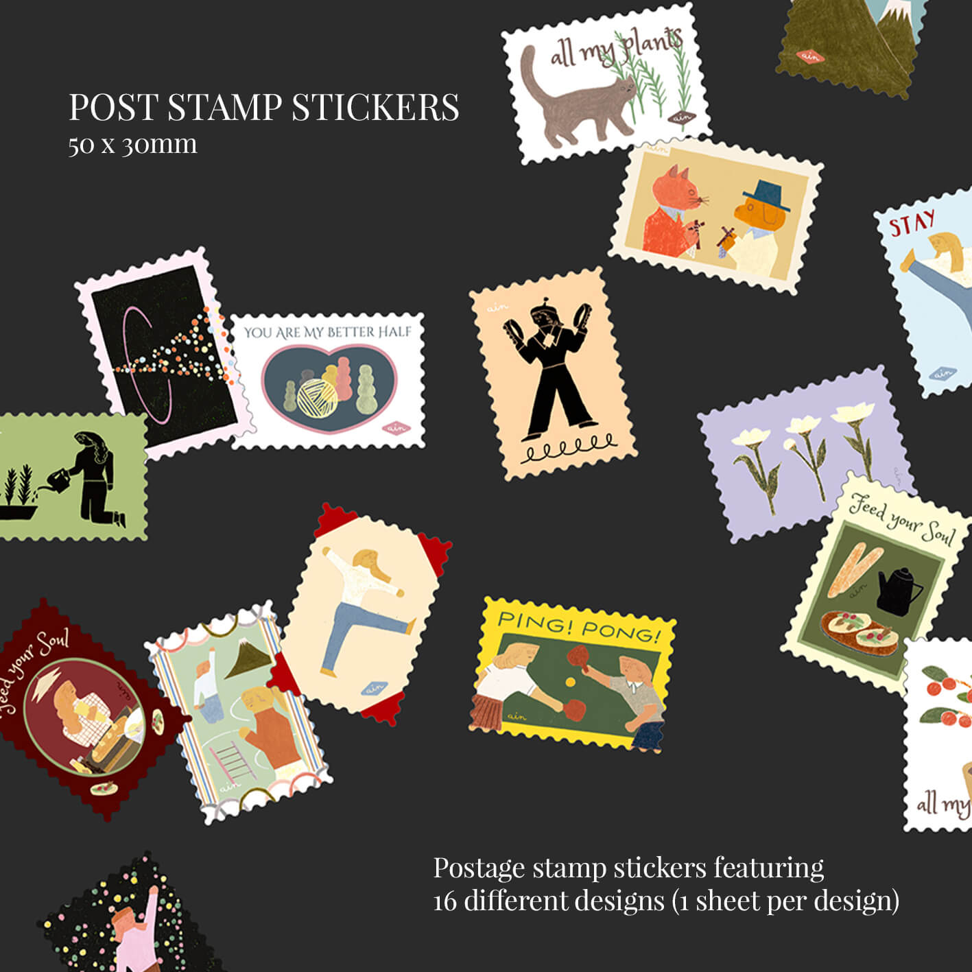 Sojak Stamp Sticker Pack (16pcs)
