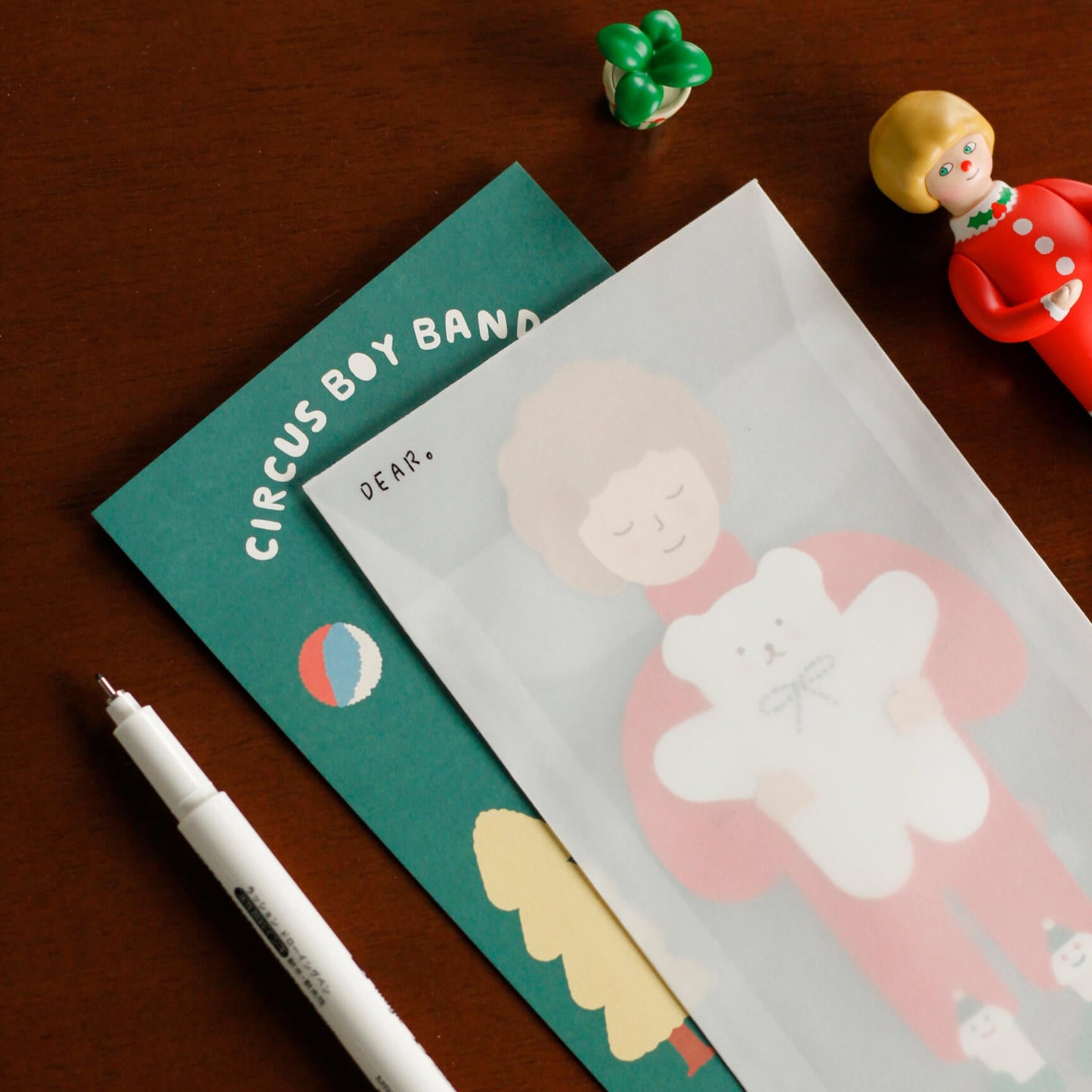 Bear Hug Greeting Card Set_Red