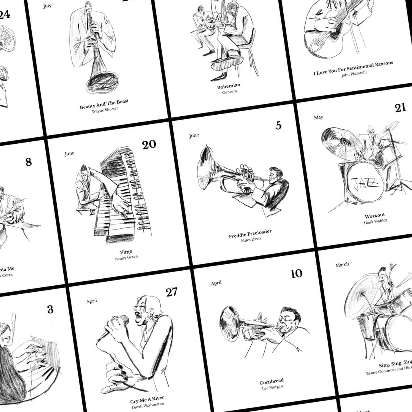 Jazz & Drawings Calendar Vol. 1