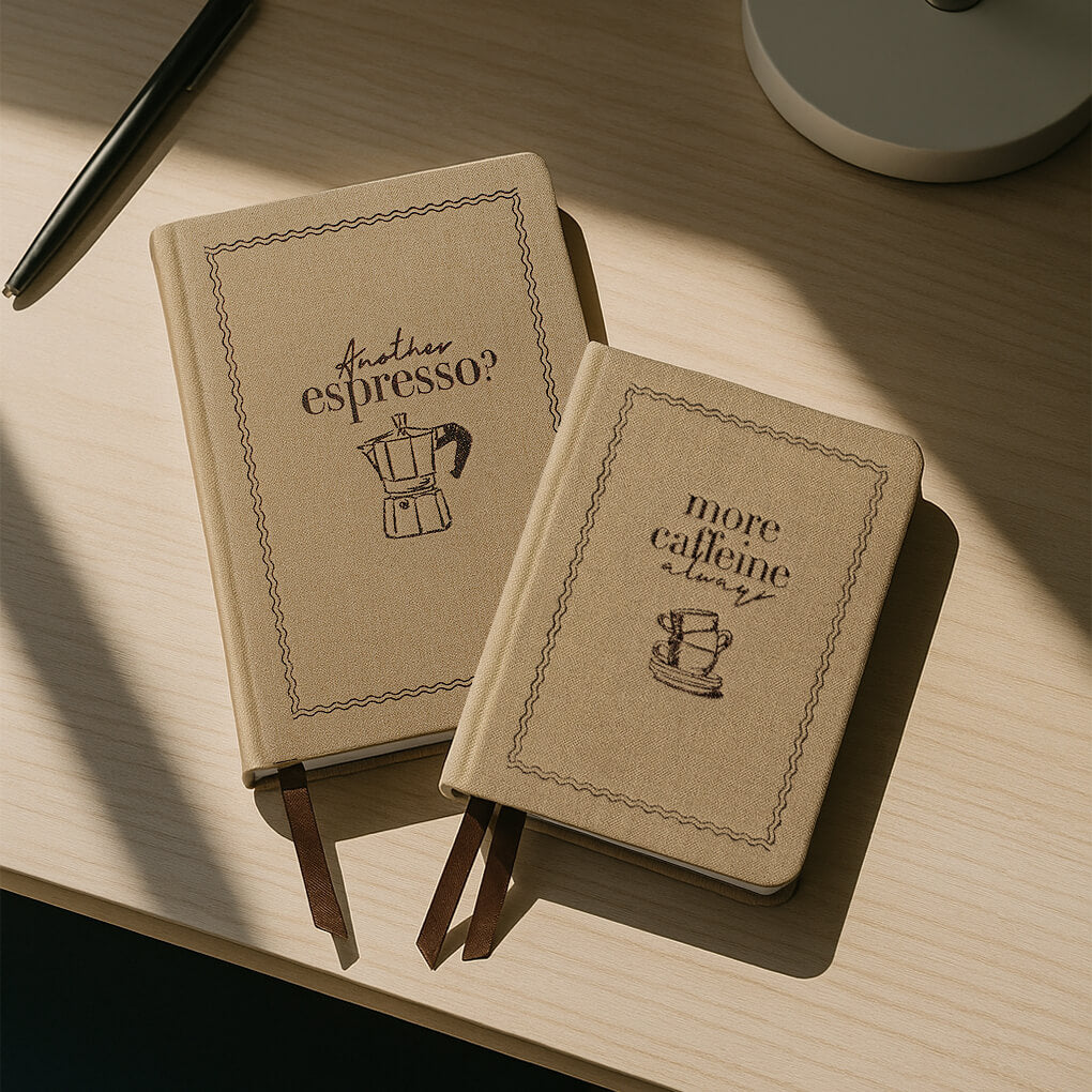 Linen Notebook A5 / A6_Light Coffee