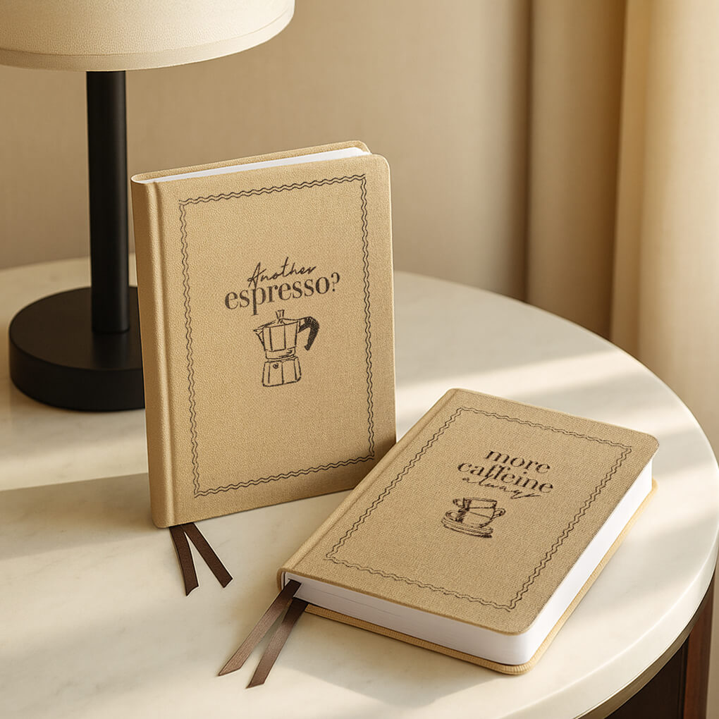 Linen Notebook A5 / A6_Light Coffee