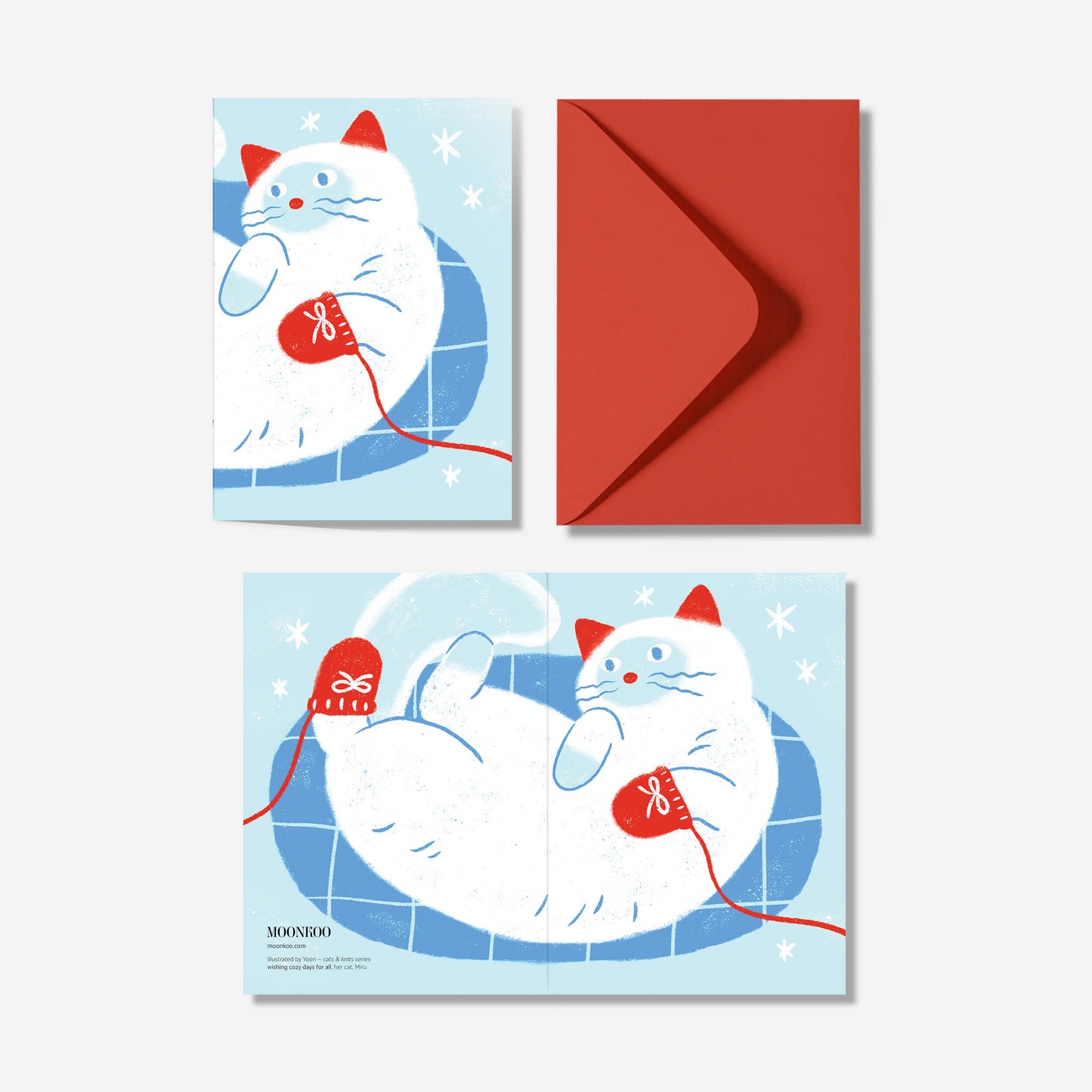 Cat & Knit Series Greeting Card