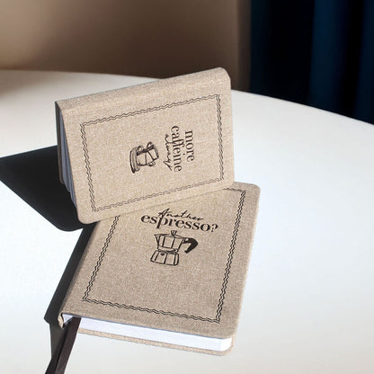 Linen Notebook A5 / A6_Light Coffee