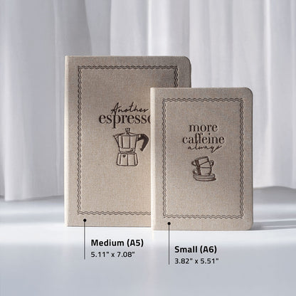 Linen Notebook A5 / A6_Light Coffee