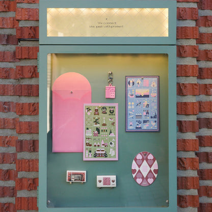 Weaving Postcard Art Object_Greeting Stamps