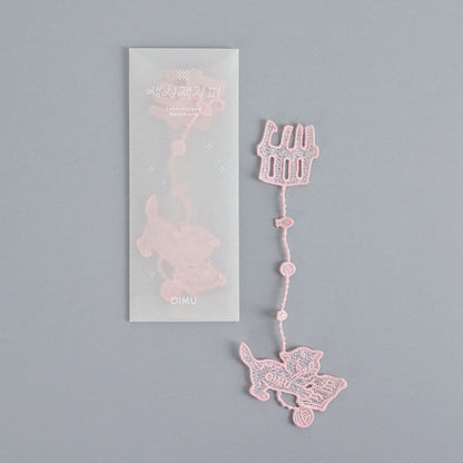 Color Thread Bookmark_Cat