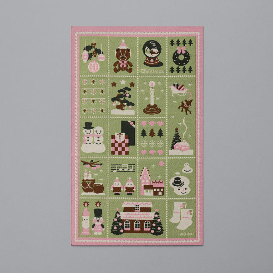 Weaving Postcard Art Object_Christmas Stamps