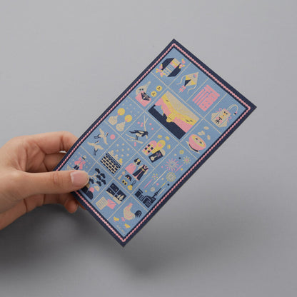 Weaving Postcard Art Object_Greeting Stamps