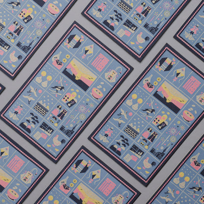 Weaving Postcard Art Object_Greeting Stamps