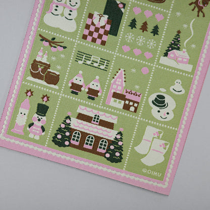 Weaving Postcard Art Object_Christmas Stamps