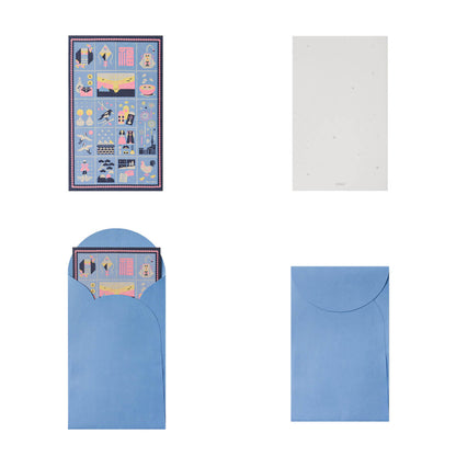 Weaving Postcard Art Object_Greeting Stamps