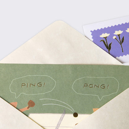 Sojak Greeting Card_Ping Pong