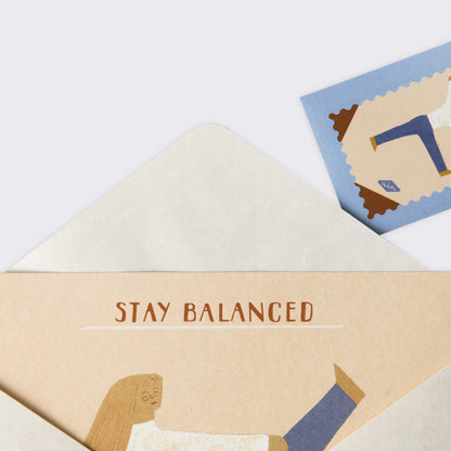 Sojak Greeting Card_Stay Balanced