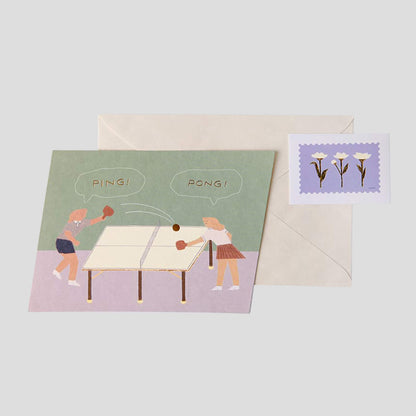 Sojak Greeting Card_Ping Pong