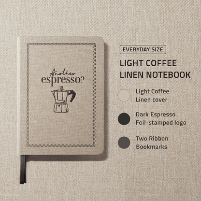 Linen Notebook A5 / A6_Light Coffee