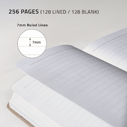 Linen Notebook A5 / A6_Light Coffee