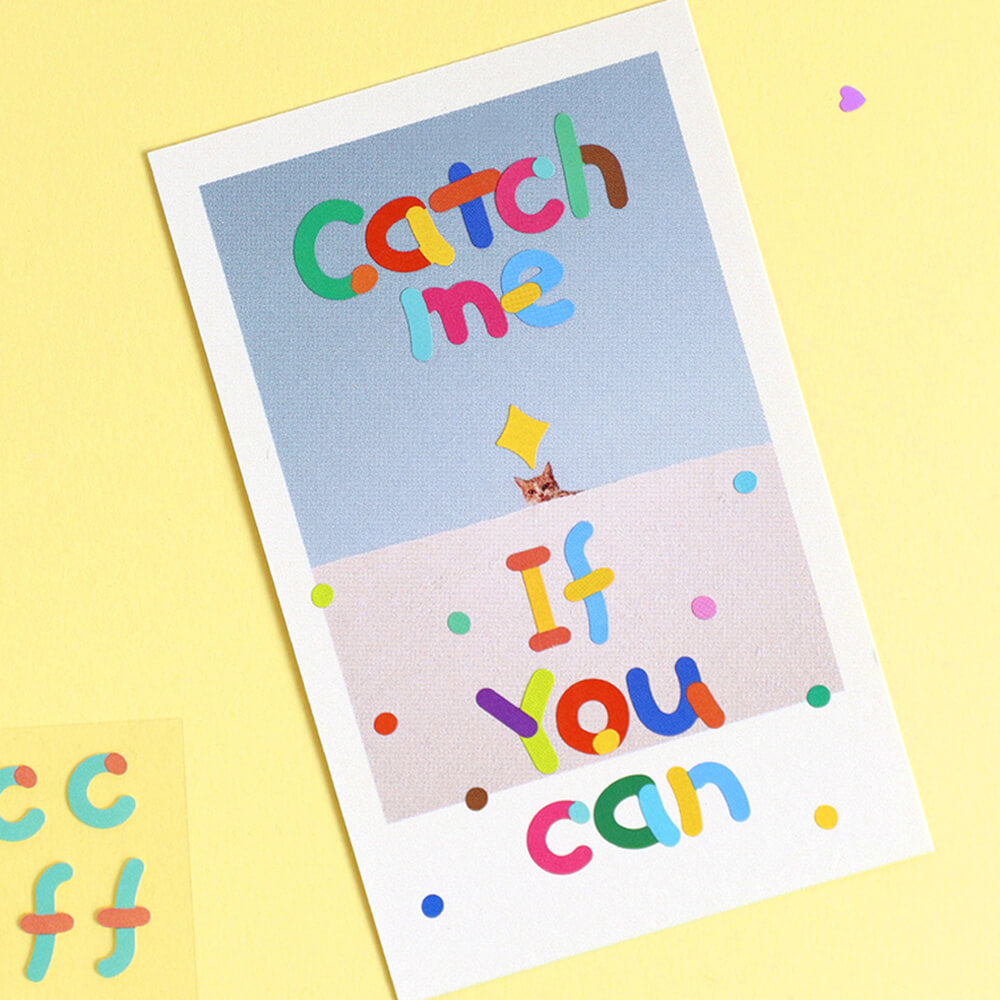Color Combo Alphabets & Numbers Sticker