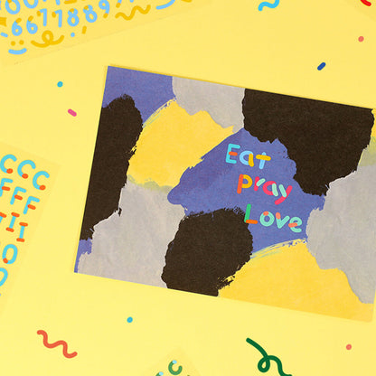 Color Combo Alphabets & Numbers Sticker