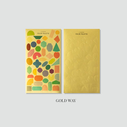 The Color Palette Shape Sticker