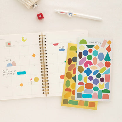 The Color Palette Shape Sticker