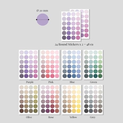Color Palette Sticker_Round