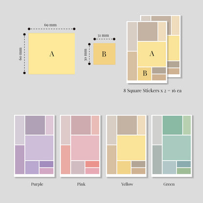 Color Palette Sticker_Square