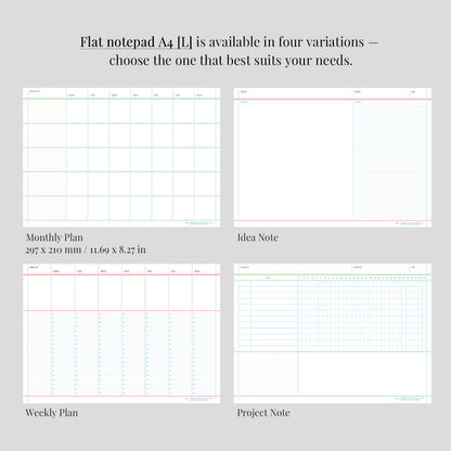 Flat Notepad A4 [L]