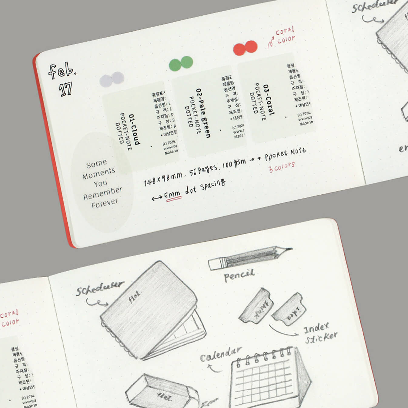 Flat Pocket Note / Dotted