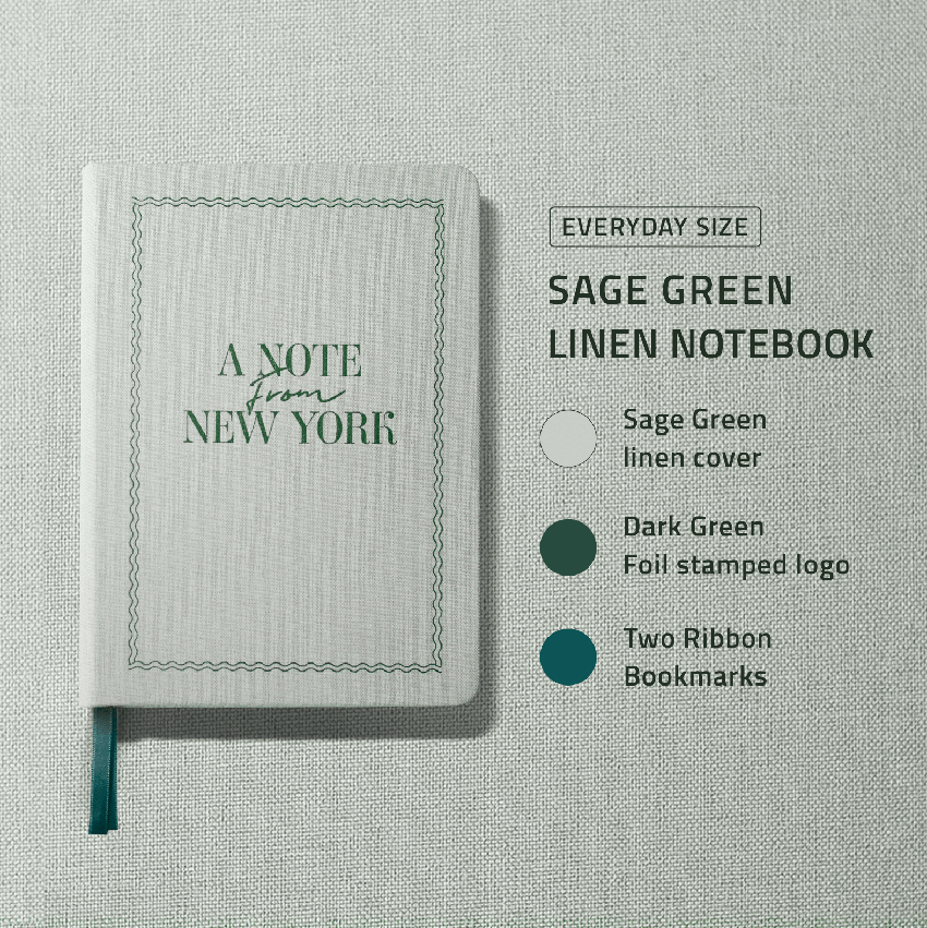 Linen Notebook A5 / A6_Sage Green